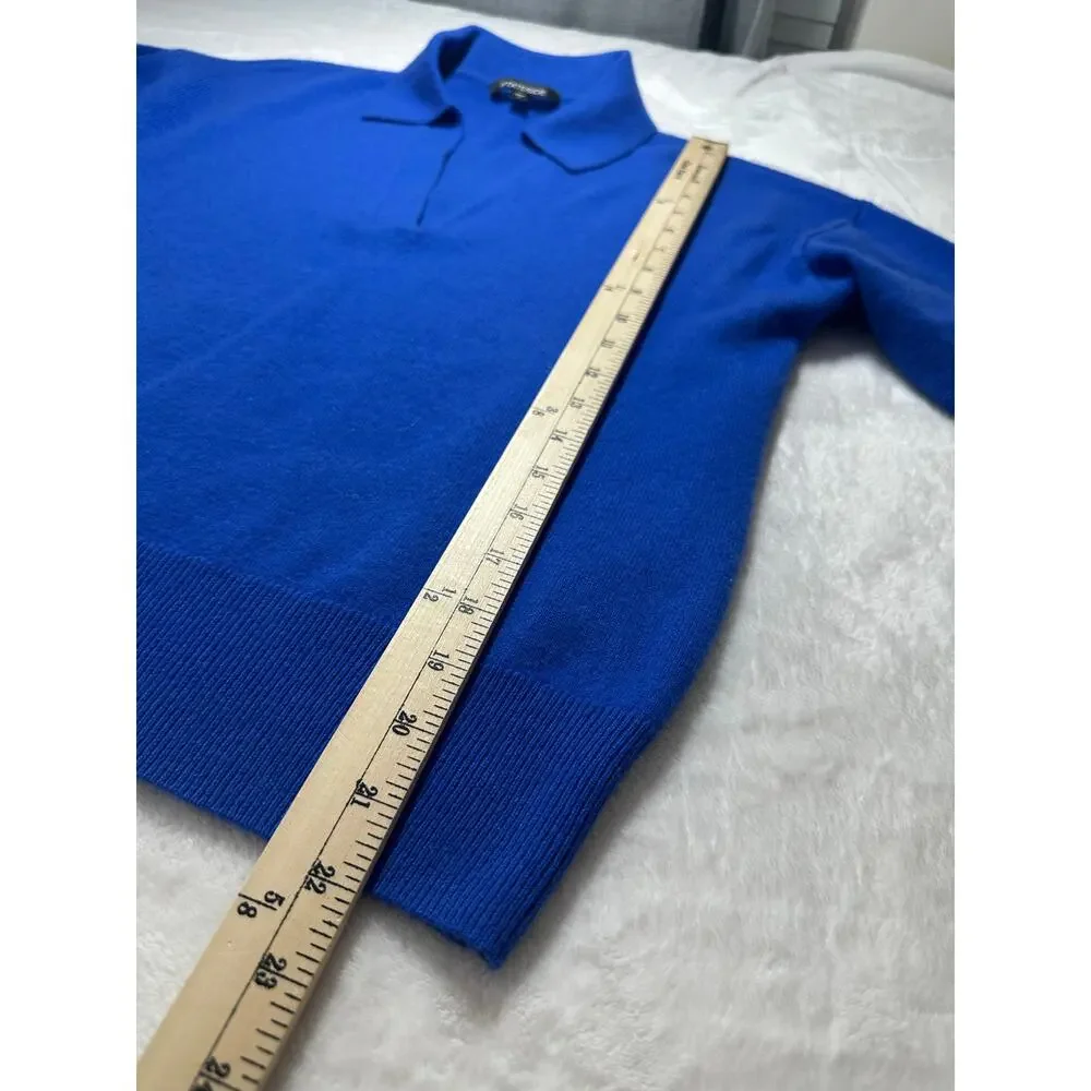 Stateside Johnny Collar Sweater in Club Blue Size XS Cashmere Wool Blend EUC